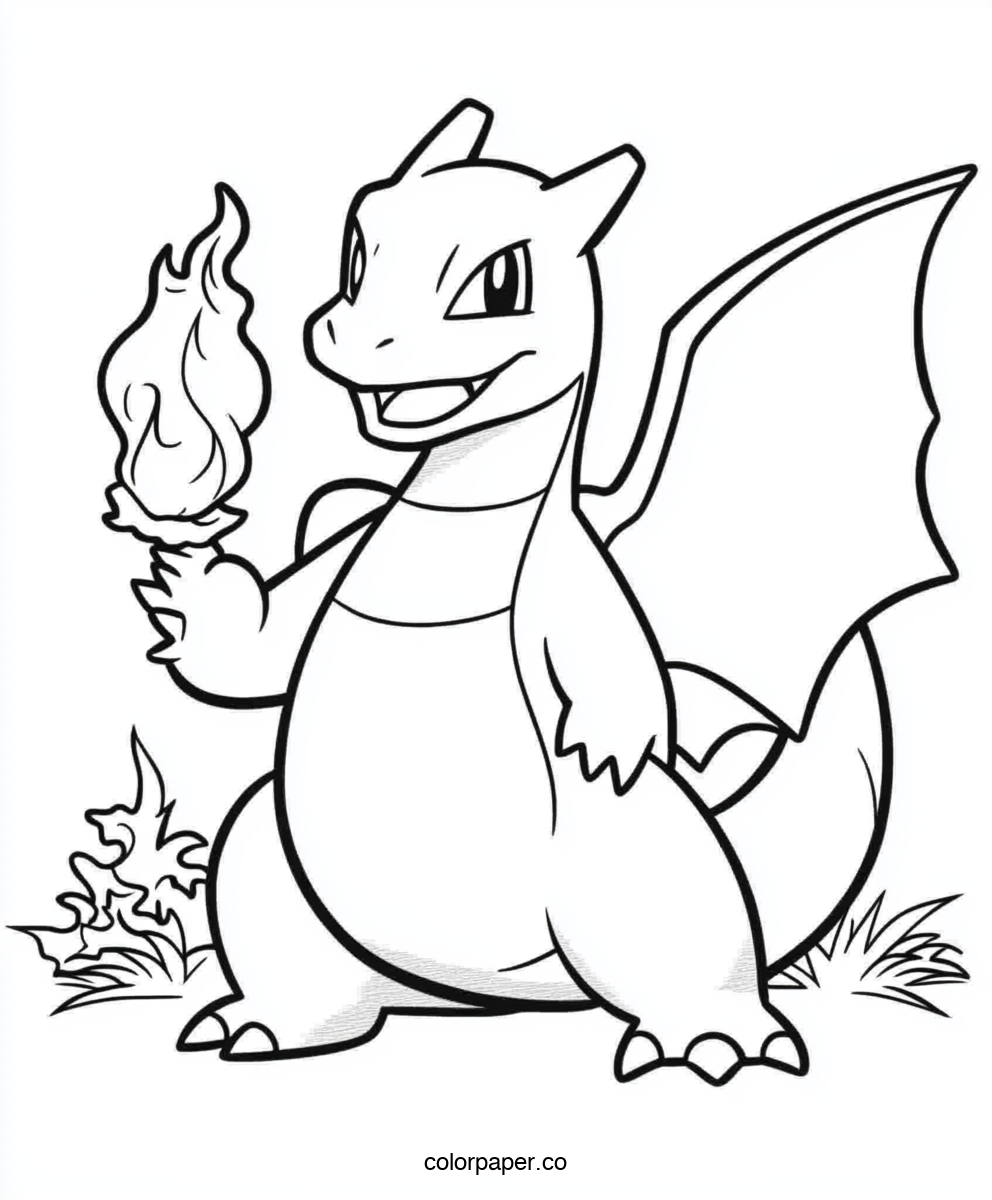 Charizard Playing with a Small Flame