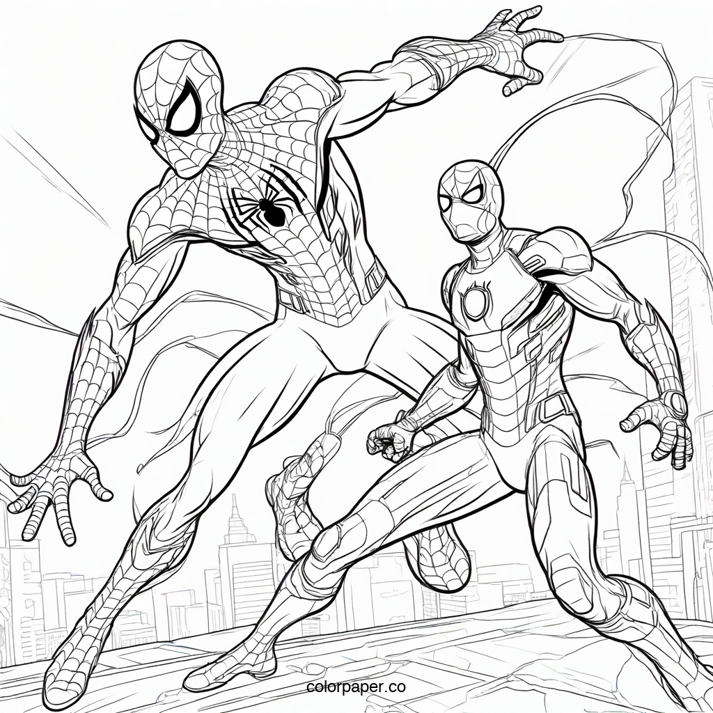 Epic Duo Spider-Man and Iron Man