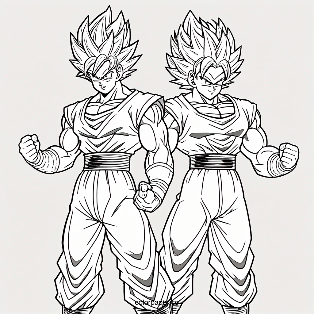 Goku with Vegeta Side by Side