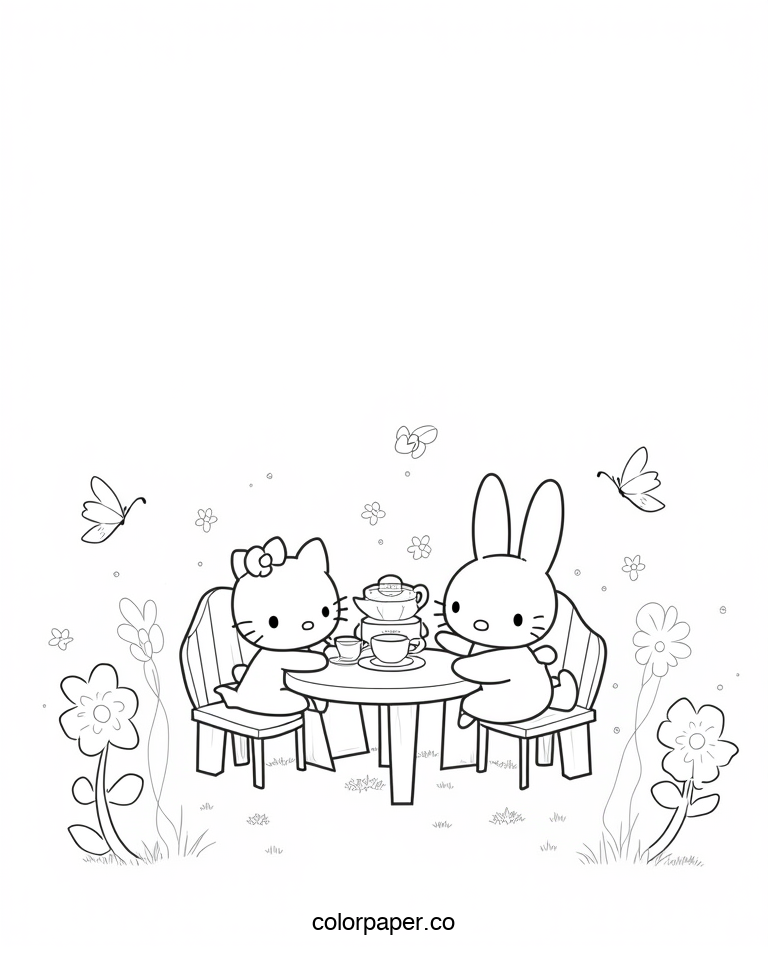 Hello Kitty and Friends at a Magical Tea Party