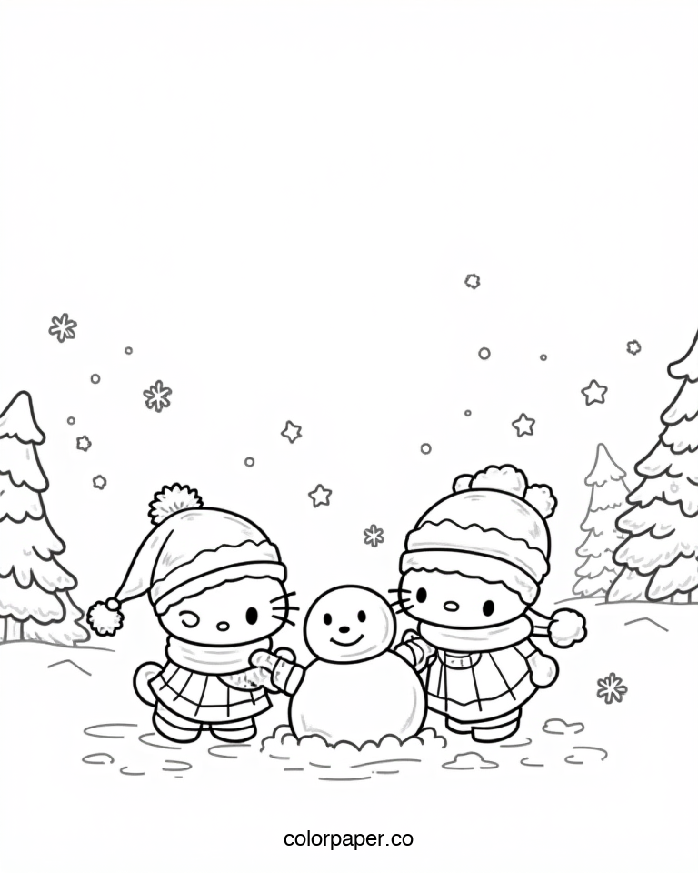 Hello Kitty and Friends in a Winter Wonderland