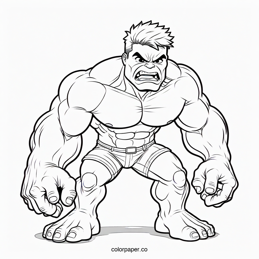 Hulk Figurine Coloring Adventure