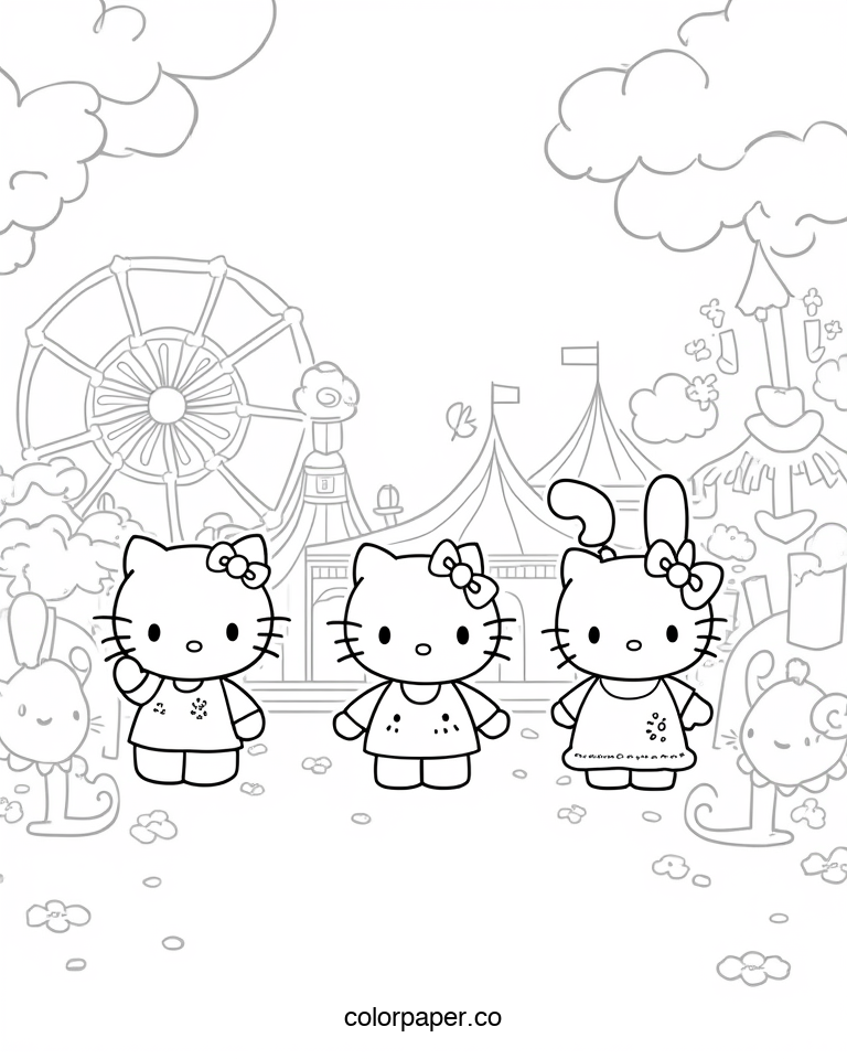 Sanrio Characters at a Fun Carnival