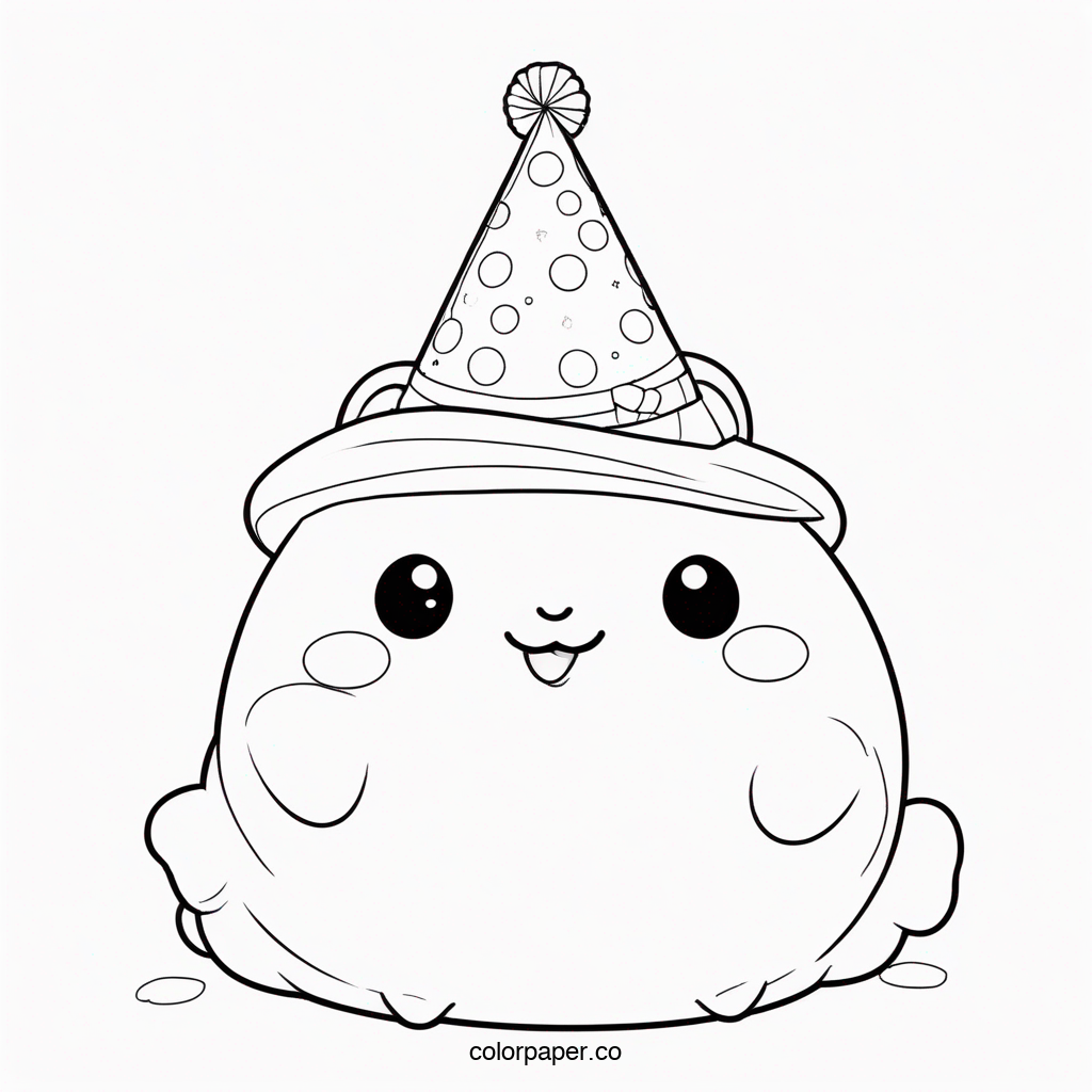 Squishmallow with a Party Hat