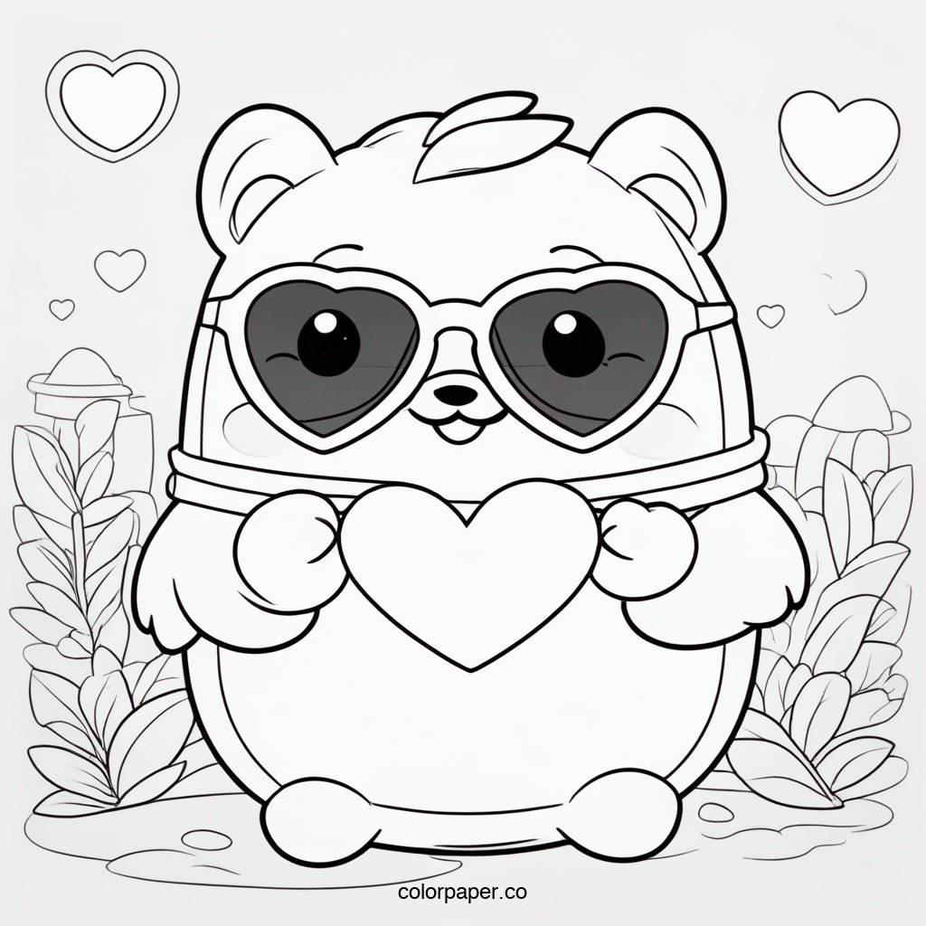 Squishmallow with Heart Sunglasses