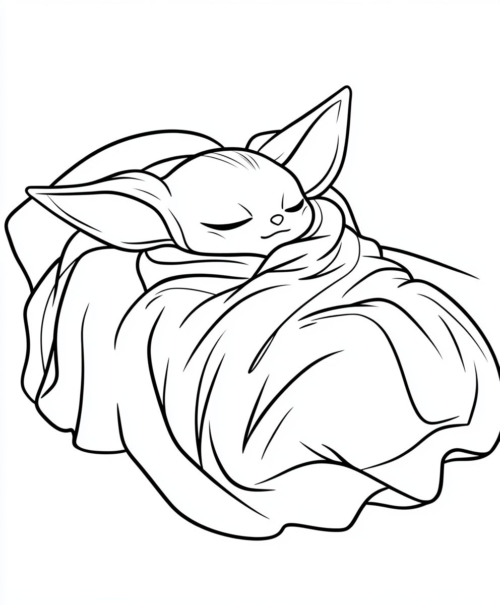 Baby Yoda Wrapped in Blanket