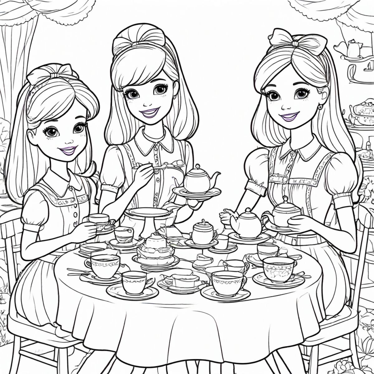 Barbie's Enchanting Tea Party Scene