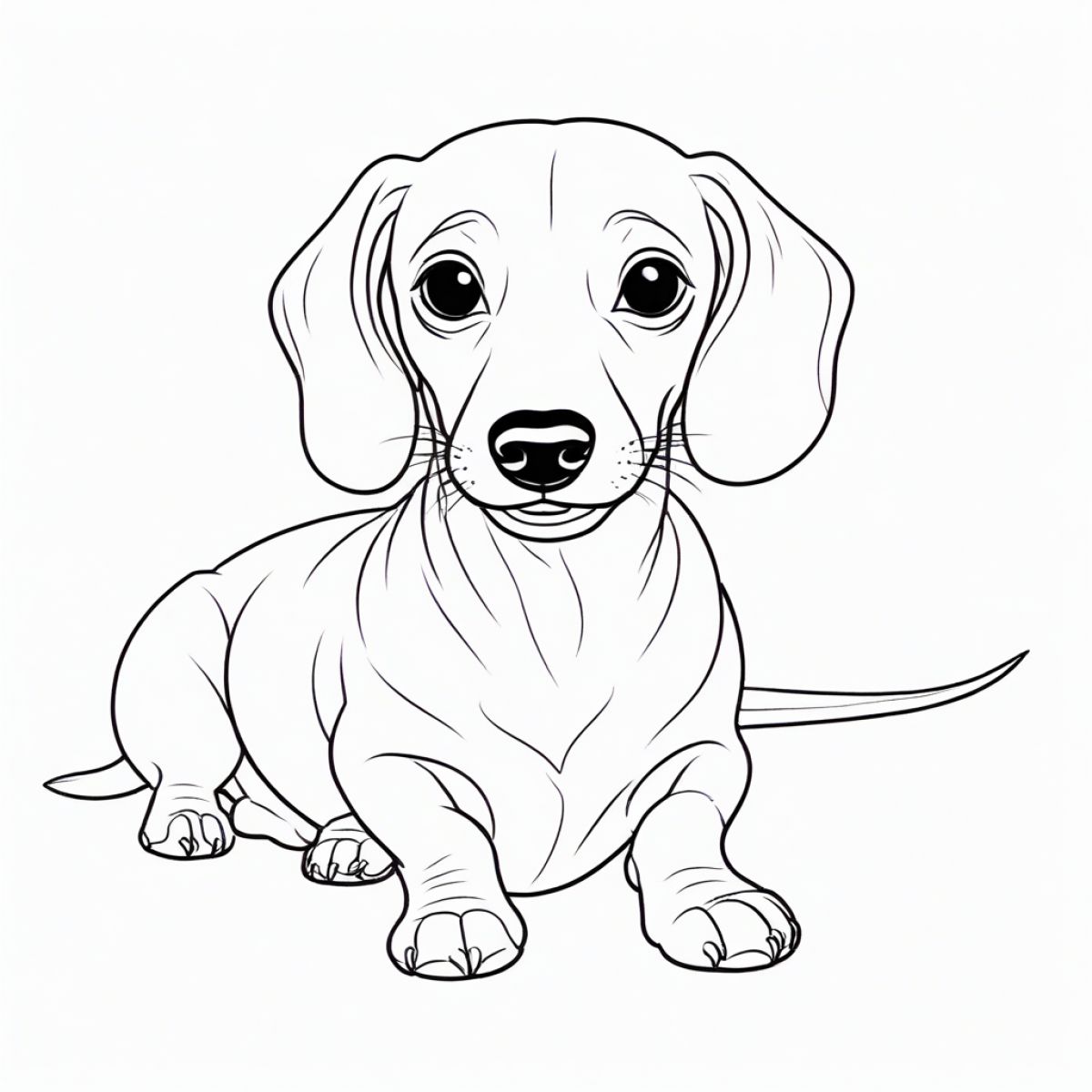 Charming Dachshund Posing Scene