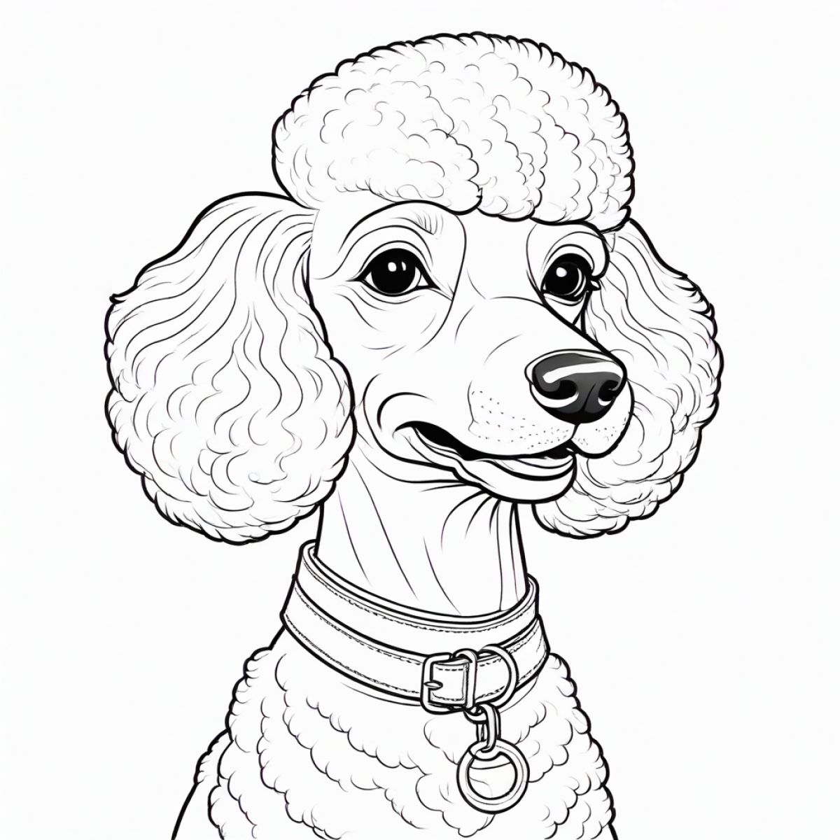 Charming Poodle Pup Coloring Fun