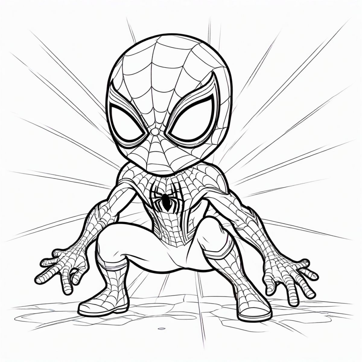 Charming Spider Hero Coloring Delight