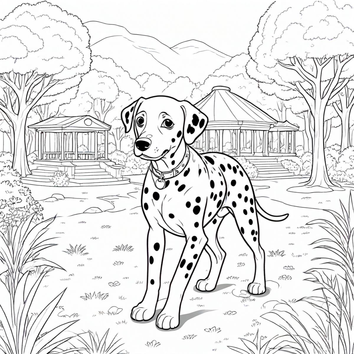 Dalmatian Dog Coloring Fun