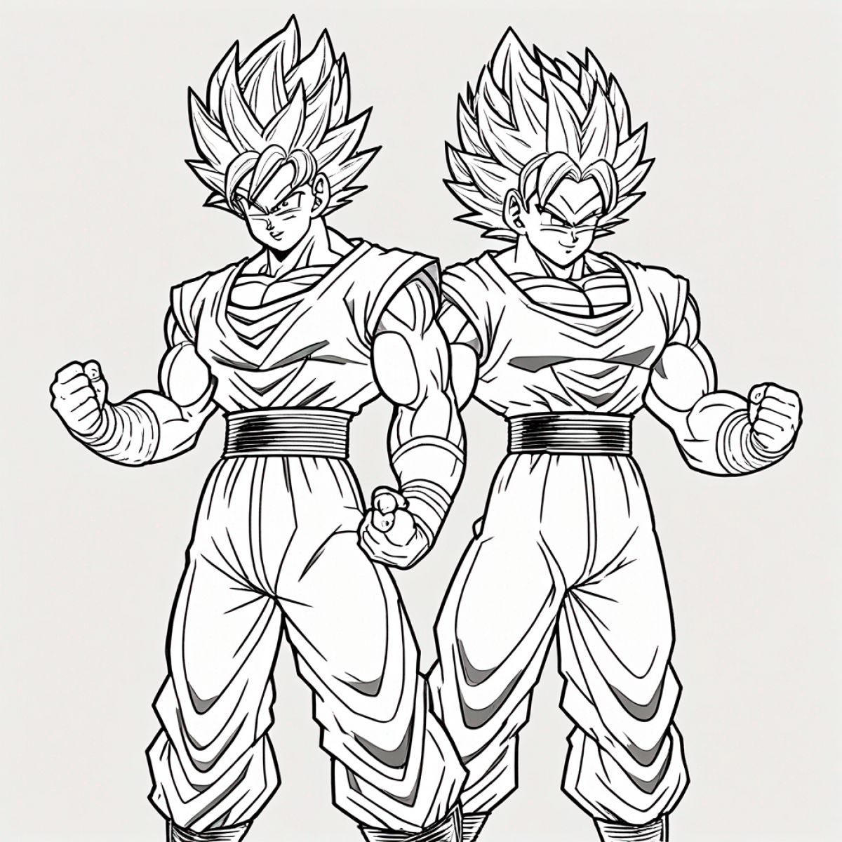 Goku with Vegeta Side by Side