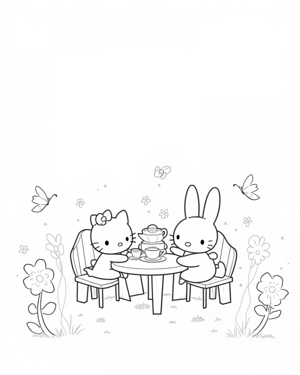 Hello Kitty and Friends at a Magical Tea Party