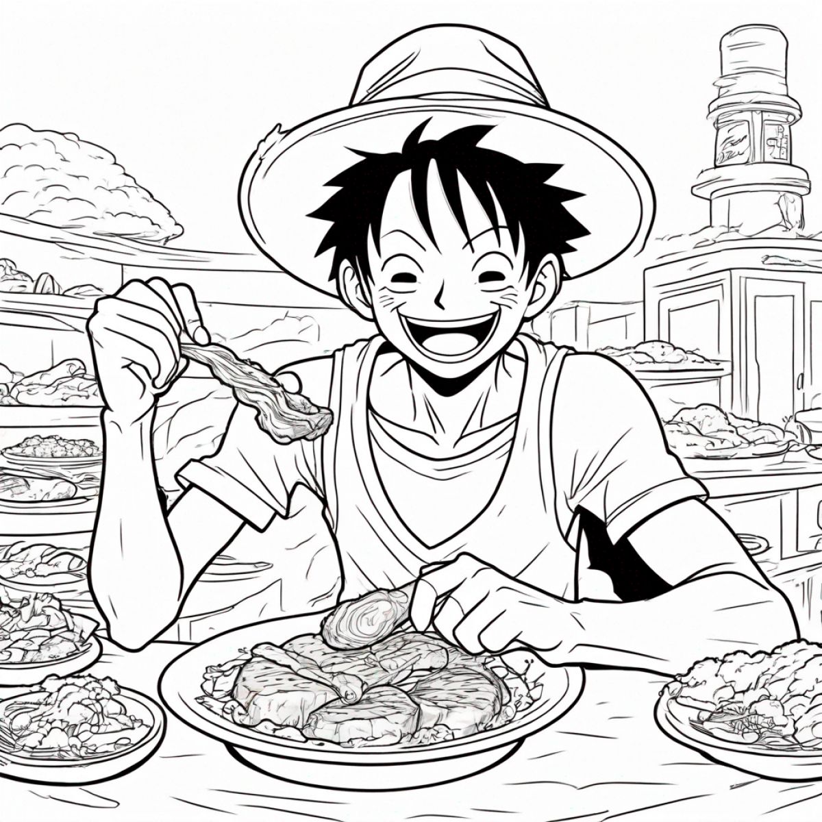 Luffy Eating Meat