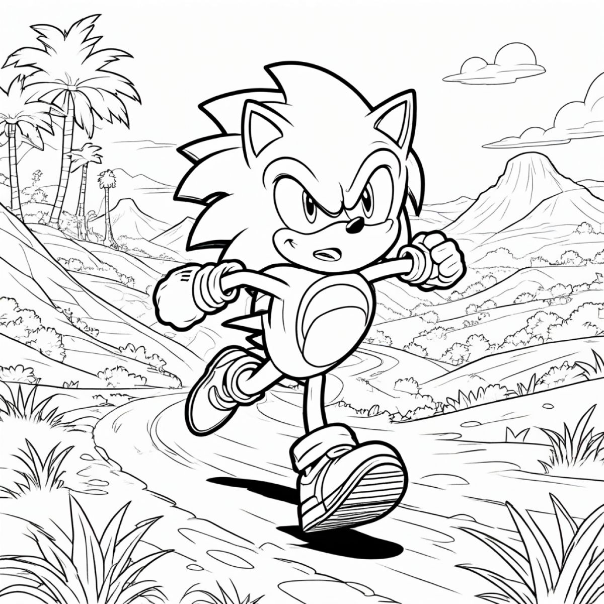 Retro Sonic Coloring Fun