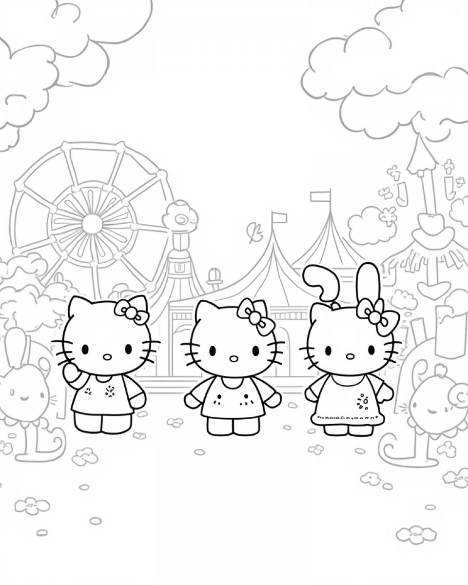 Sanrio Characters at a Fun Carnival