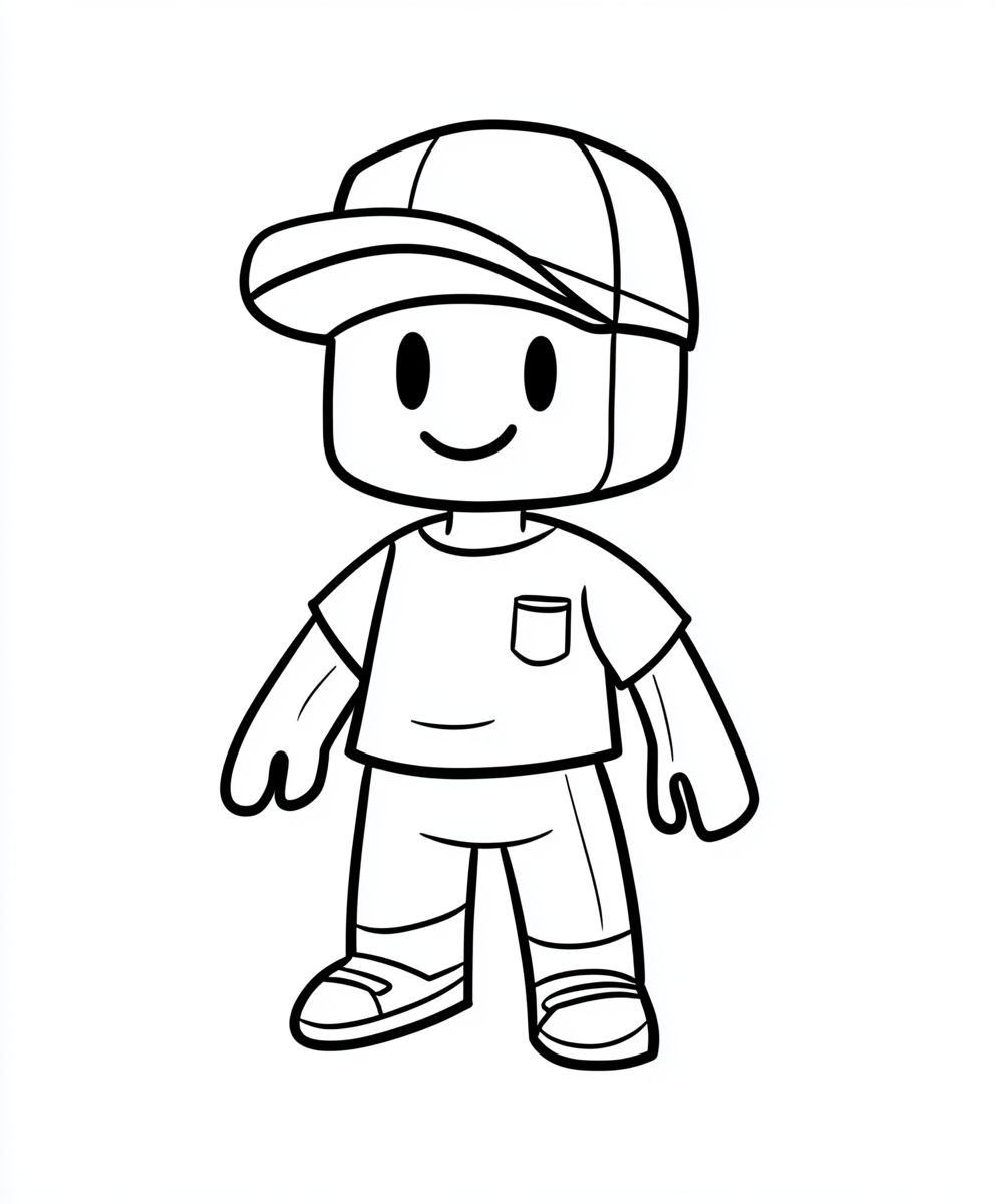 Simple Roblox Character Smiling