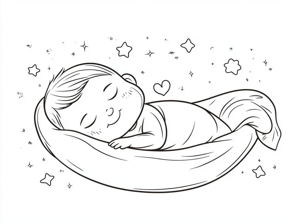 Sleeping Baby in Cradle