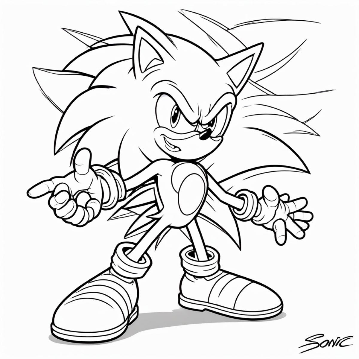 Sonic's Speedy Silhouette